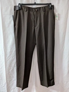Izod Ultimate Travel Pant Brown Flat Front Men's 34x29  NWT  - Picture 1 of 11
