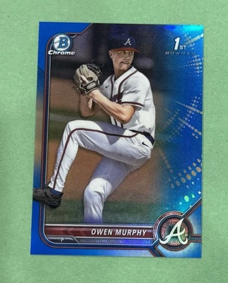 2022 Bowman Draft Chrome 1st Owen Murphy /150 Blue Refractor Atlanta Braves - Image 1 of 2