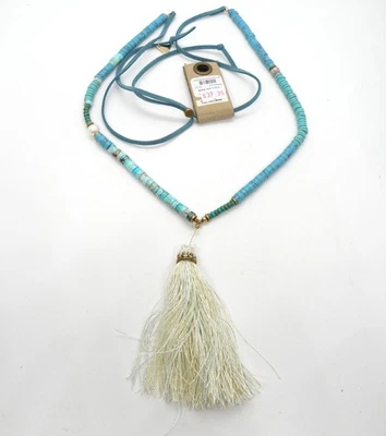 Nuevo con etiquetas Nuevo Collar Joyería Colgante Borla Oro Piedra Imitación Adornos Anthropologie Foto 1 de 4