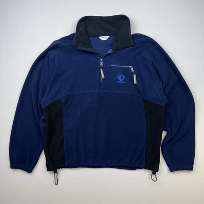Vintage Pearl Izumi Fleece Jacket Quarter Zip Colorblock Blue/Black Adult Large - Image 1 of 4