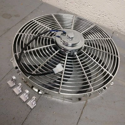 Chevrolet Corvette 2014 ventilador de radiador cromado de 16 pulgadas refrigeración moderna delgado Foto 1 de 4