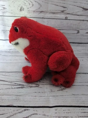 Althans Plüschtiere Frosch Rot Kuscheltier ca 30cm lang, ca. 20cm hoch, ca 24 cm - Bild 1 von 4