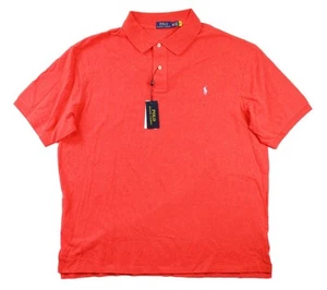 Polo Ralph Lauren Alto Para Hombres Polo 2XLT Manga Corta Algodón Rojo Piqué $110 - Imagen 1 de 7