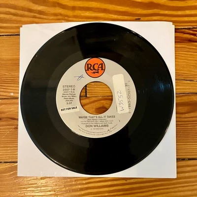 Don Williams: Maybe That's All It Takes 7 дюймов винил 45 об/мин RCA пластинки кантри очень хорошее состояние+ - Изображение 1 из 2