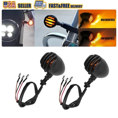 Универсальные мигающие указатели поворота для мотоциклов корпус желтого черного цвета - Изображение 1 из 4