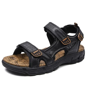 Sommer Herren Sandalen Leder Wandern Outdoor bequem Trekking Strand neu - Bild 1 von 10
