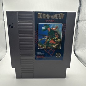 Commando - NES - 5 Screw - Tested, Working & Authentic - Nintendo Capcom 1986