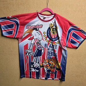 RARE! Vintage Club Deportivo Guadalajara CHIVAS SOCCER Jersey Shirt L/xl - Picture 1 of 7