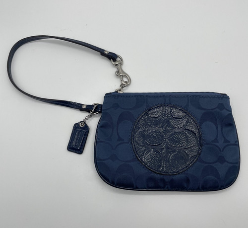 Coach Sis Medaglione Colore Egeo Firmato Tessuto Braccialetto (TS1i)