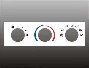 2001-2004 Ford Mustang White Heater Overlay HVAC - Picture 1 of 1