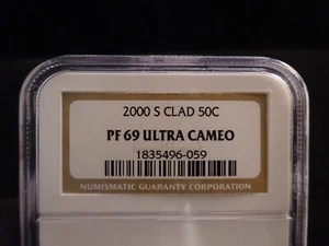 2000-S Kennedy Clad Half Dollar, NGC PF69 Ultra Cameo - Picture 1 of 7