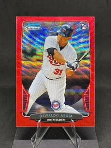 Oswaldo Arcia 2013 Bowman Draft Chrome #18 Red Wave Refractor /25 Twins Rookie - Bild 1 von 2
