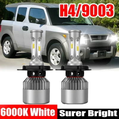 H4 9003 LED Headlight High/Low Bulbs 6000K For HONDA Element 2003 2004 2005 - Изображение 1 из 4
