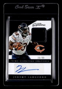 2016 Prime Signatures Prime Signature Swatches  Jeremy Langford Auto Jersey /99