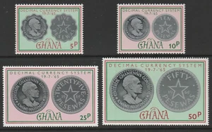 Ghana 1965 Decimal Currency set SG 377-380 Mnh. - Picture 1 of 1