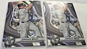 2024 Bowman's Best JORDAN BECK RC REFRACTOR & BASE RANGERS TOP PROSPECT - Picture 1 of 1
