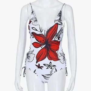 Women's Sexy Backless One Piece Swimsuit Lace up side padded bra size XL NEW - Picture 1 of 4