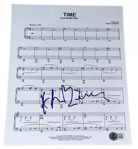 Partituras autografiadas firmadas por el compositor Hans Zimmer "Time" Inception Beckett BAS - Imagen 1 de 2