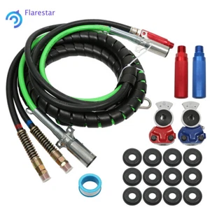 12Feet 3-in-1 Wrap Set Air Line Hose Assemblies For Semi Truck Tractor - Picture 1 of 10