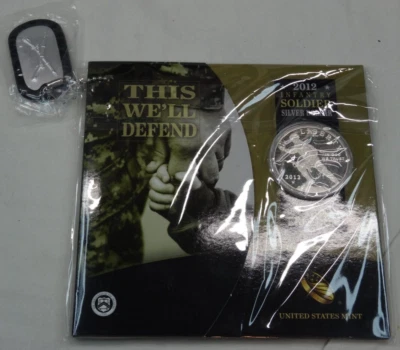 2012-W Infantry Soldier Commemorative Proof Silver Dollar Defenders of Freedom - Image 1 of 4