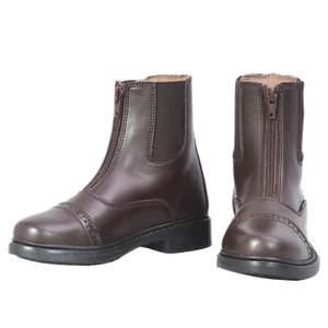 TuffRider Ladies Starter Front Zip Mocha Paddock Boots 3042-118 - Picture 1 of 12