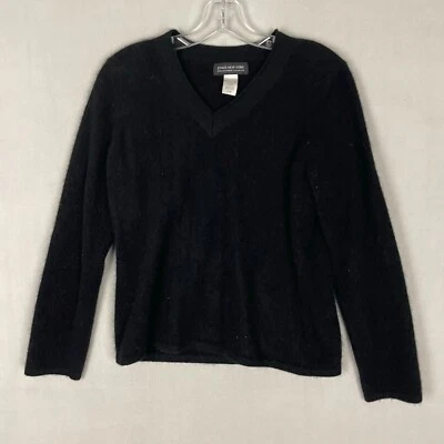 Suéter de cachemir negro cuello en V talla grande colección Jones New York Foto 1 de 4