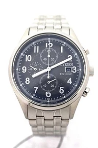 Reloj cronógrafo CITIZEN para hombre CA0620-59 Eco Drive esfera gris oscuro estuche de acero inoxidable - Imagen 1 de 5