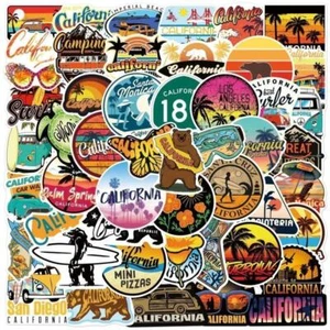 ⭐50 Stück California Style Stickerbomb Aufkleber USA Travel Californa CA Style - Picture 1 of 7