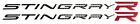 2 Corvette C8.R Racing Stingray Sideskirt Vinyl Decal Car Sticker - Carbon Fiber