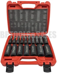 17pc 1/2" DR. 6 Point SAE Deep Impact Sockets Chrome Vanadium CRV Set - Picture 1 of 4
