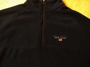Vintage 90s Polo Sport Ralph Lauren Fleece Sweater Classic Men’s blue Xl 1/4 Zip - Picture 1 of 9