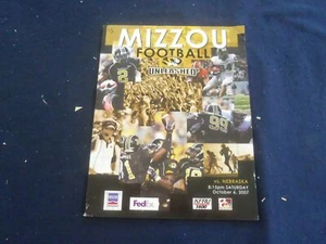2007 OCT 6 FOOTBALL PROGRAM - UNIVERSITY OF MISSOURI VS UNIV NEBRASKA - ST 3399C - Picture 1 of 5