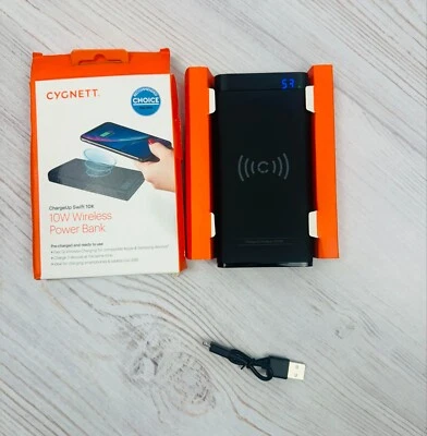 CYGNETT ChargeUp Swift 10000mAh 10W Qi Wireless Power Bank - Image 1 of 4
