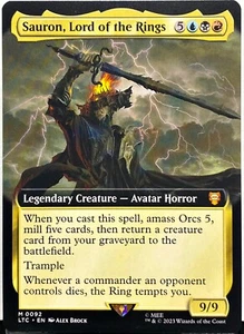 MTG Sauron, Lord of the Rings 92 Showcase Commander: Lord Of The Rings MTG Card - Picture 1 of 2