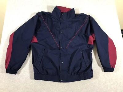 Chaqueta De Colección Thomas E Wilson Para Hombres XL Gore-Tex Nylon Tenis Golf Azul Marino Borgoña Foto 1 de 4