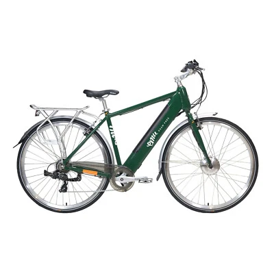 Emu Roam Crossbar Hybrid Electric Bike E-Bike Battery 700c Wheels Green - Image 1 of 2