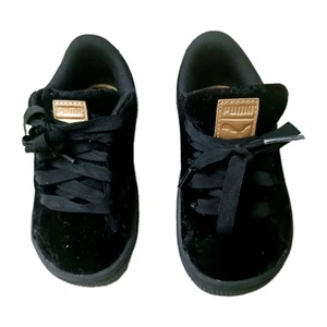 Zapatillas Puma Basket Clásicas Terciopelo PS Niños EE. UU. 7C Negras Parte Superior Baja Con Cordones 36638603 - Imagen 1 de 5