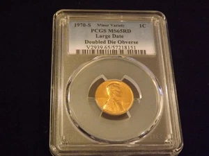 1970-S   1 C         Lincoln Cent         DDO          PCGS  MS 65 RD - Picture 1 of 2