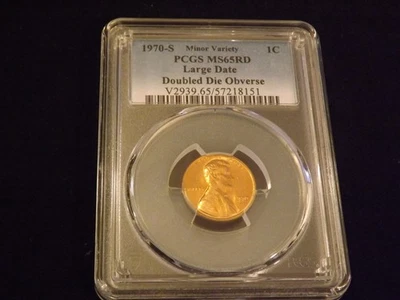 1970-S   1 C         Lincoln Cent         DDO          PCGS  MS 65 RD - Image 1 of 2