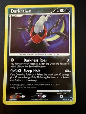 Pokemon TCG Great Encounters Darkrai 4/106 - Reverse Holo Card Near Mint - Image 1 of 4