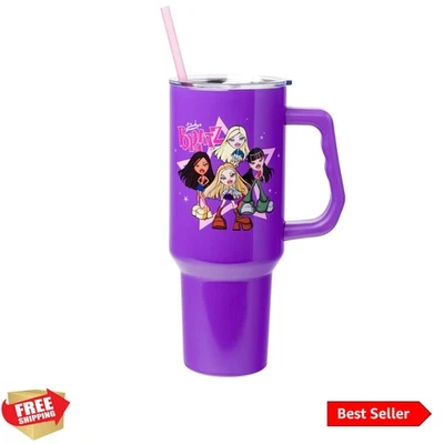 Bratz Featuring Cloe, Yasmin, Jade, and Sasha Stainless Steel Tumbler with Ha... - Image 1 of 4