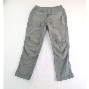Faherty Traveler Pants Womens Large Green Patch Pocket Twill Tencel Stretch - Picture 1 of 10