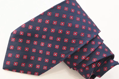 David Donahue 蓝色丝绸男式领带 W:3 1/2 L 出品:60 英寸美国制造 — 第 1/3 张图片