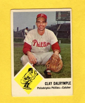 Fleer Clay Dalrymple 1963 #52 Philadelphia Phillies muy buen envío gratuito Foto 1 de 3