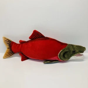 "Juguete de peluche Cabin Critters Sockeye salmón pez rojo 16""" - Imagen 1 de 11