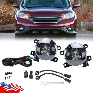 Front Bumper Fog Light Lamp Wiring Switch Kit For Honda CRV CR-V 2012 2013 2014 - Foto 1 di 24