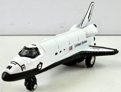 5" EE. UU. Transbordador Espacial Blanco Diecast Modelo Juguete con Pull Action Estados Unidos NASA Foto 1 de 4