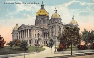 Postal IA: Iowa State Capitol, Des Moines, Iowa, DB 1910 sin publicar - Imagen 1 de 2