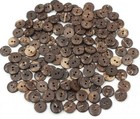 Coconut Shell Buttons For Baby Cardigan Sewing Brown Knitting 2-Hole 10mm To 25m