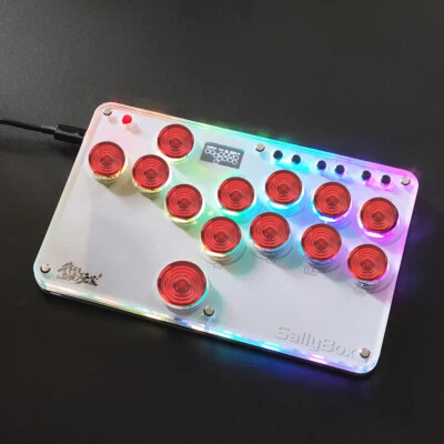 Mini HitBox SallyBox Fighting Stick Controller For PC PS4 Switch Turbo Colorful - Image 1 of 4